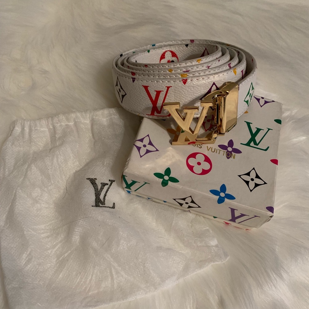 ♥️OFFER? Designer Monogram White belt